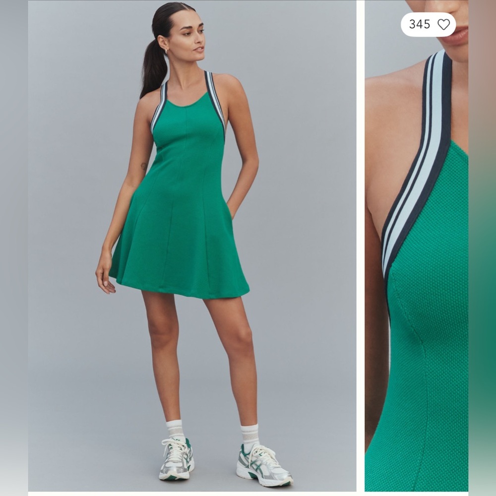 Anthropologie green minidress xs NWT